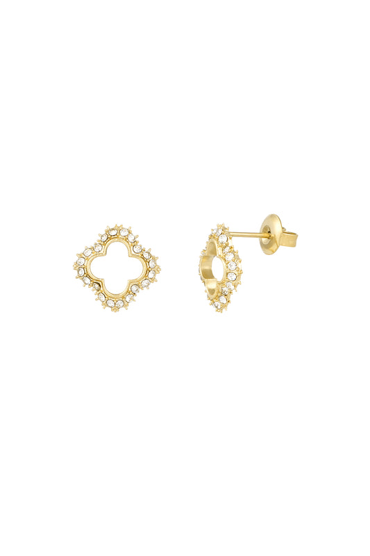 Damen Ohrstecker Diamant-Look | Edelstahl | Gold & Silber