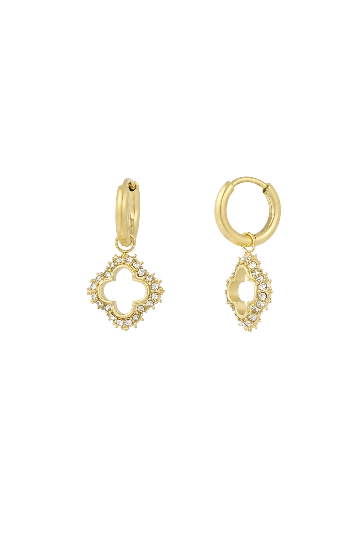 damen ohrringe glücksbringer diamant | edelstahl | gold & silber