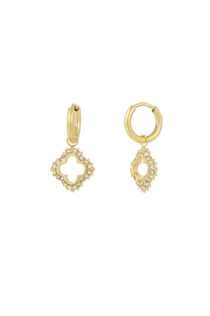 Damen Ohrringe Glücksbringer Diamant | Edelstahl | Gold & Silber