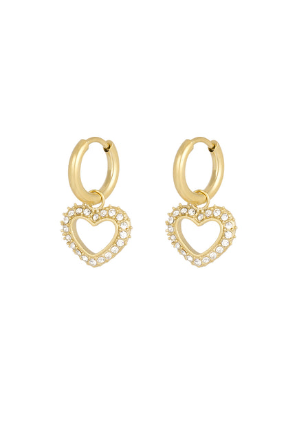 Diamant-Herz-Ohrringe