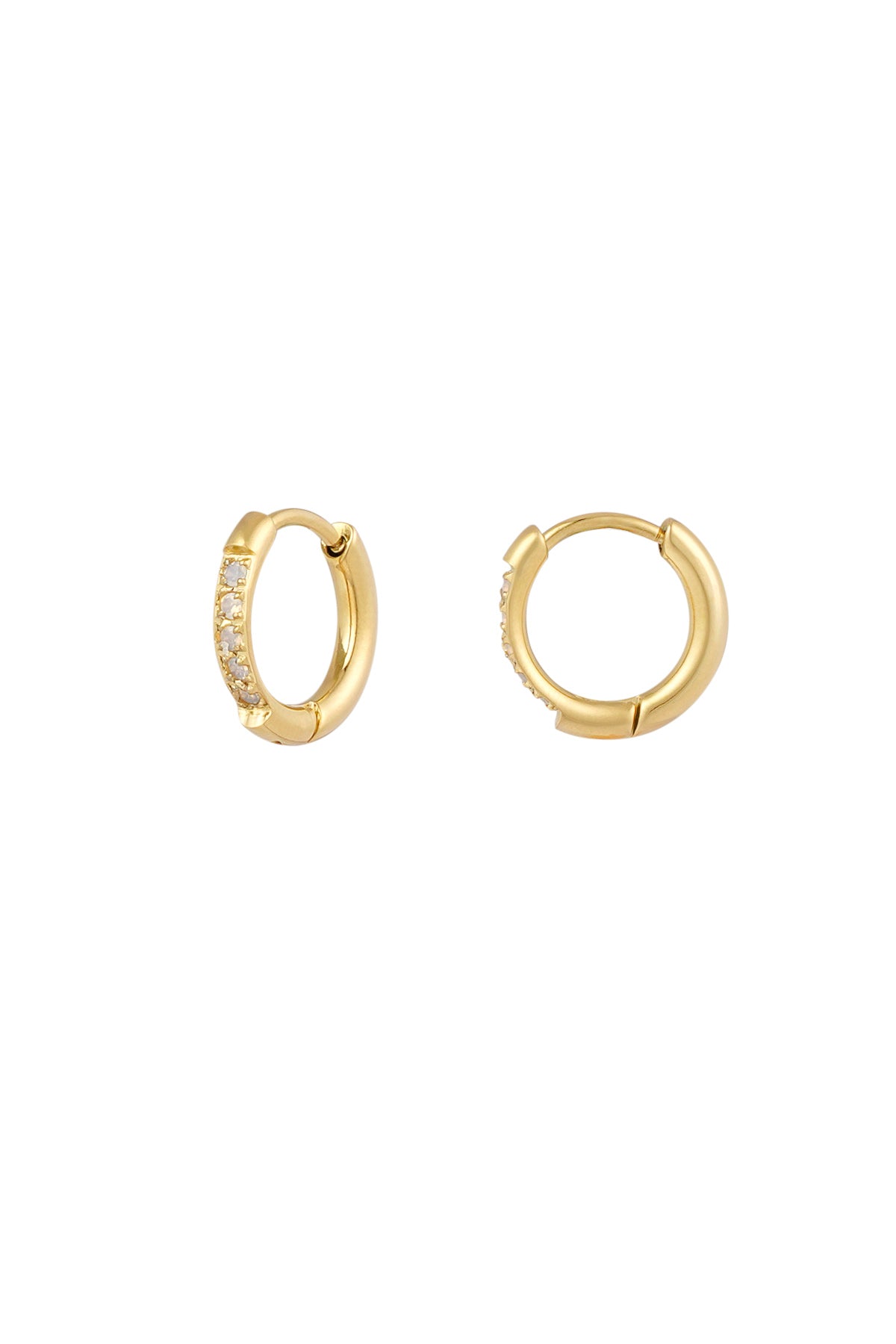 Damen Ohrringe Strass Kristall | Edelstahl | Rosa & Weiss
