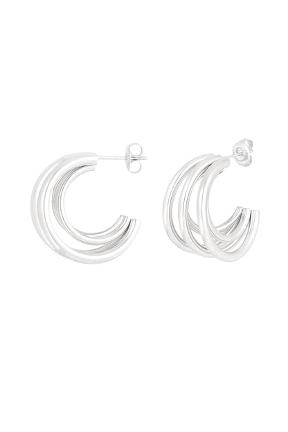 Damen Ohrringe Doppelt Gedreht Love | Edelstahl | Gold & Silber