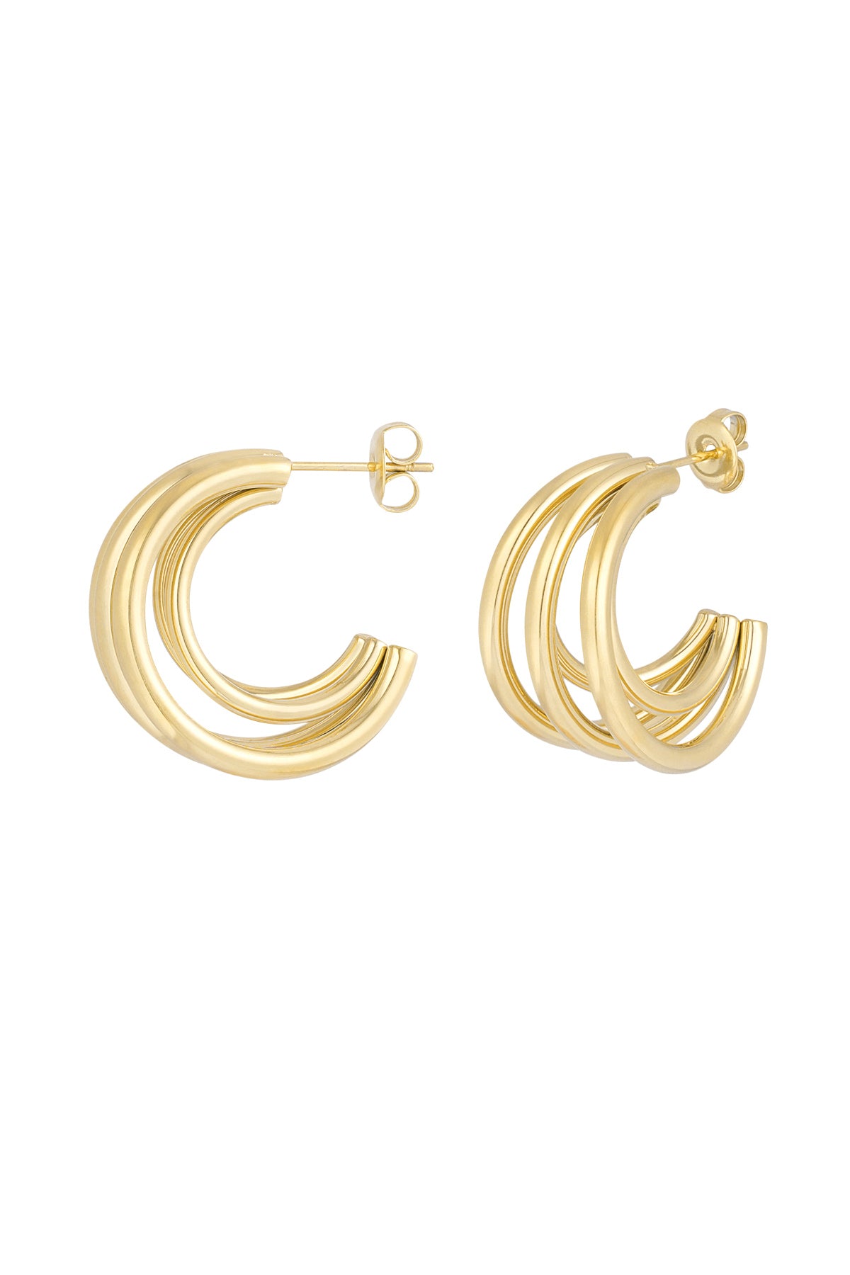 Damen Ohrringe Doppelt Gedreht Love | Edelstahl | Gold & Silber