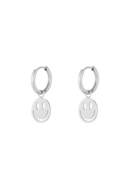 Damen Ohrringe Smiley | Edelstahl | Gold & Silber