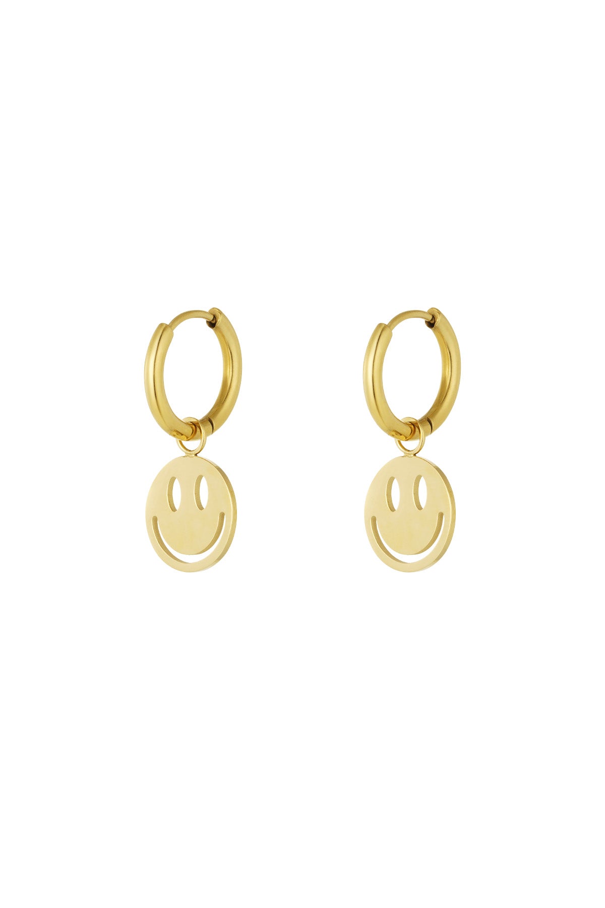 Damen Ohrringe Smiley | Edelstahl | Gold & Silber