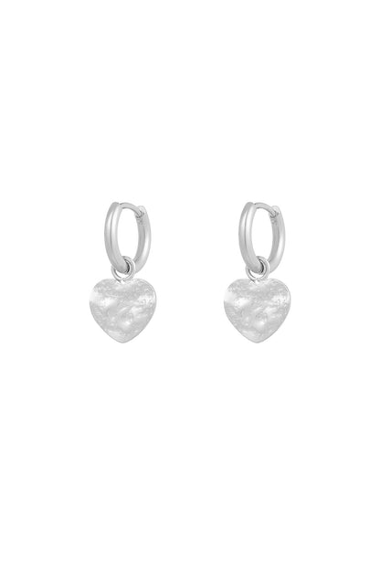 Damen Ohrringe Herz Täglich | Edelstahl | Gold & Silber