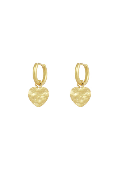 Damen Ohrringe Herz Täglich | Edelstahl | Gold & Silber