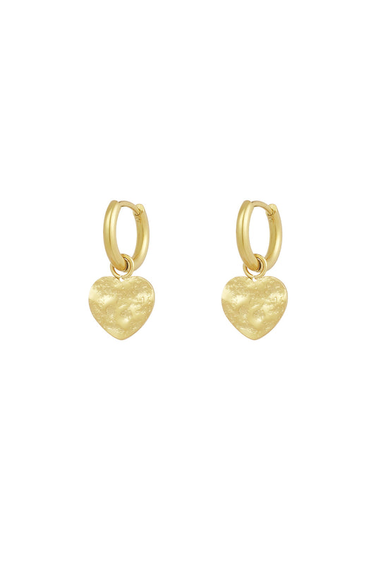 Damen Ohrringe Herz Täglich | Edelstahl | Gold & Silber