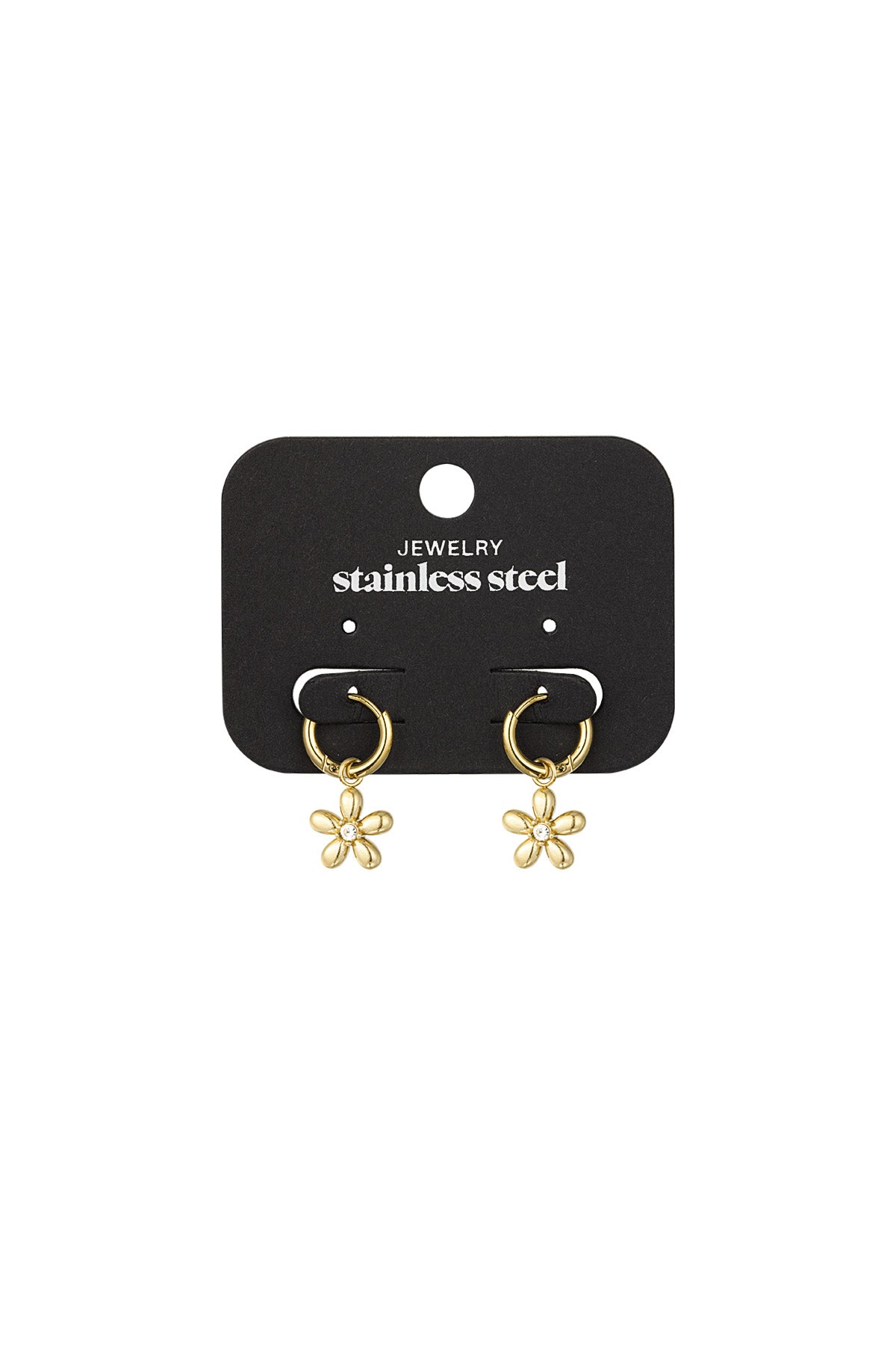 Damen Ohrringe Daisy Doo Strass | Edelstahl | Goldfarbe