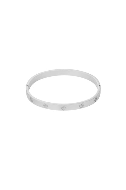 Damen Handkette Kleeblatt Strass | Edelstahl | Gold- und Silberfarbe