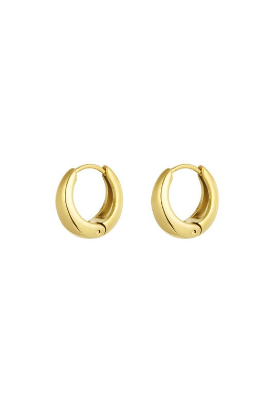 Damen Creolen Mittel Basic | Edelstahl | Gold & Silber