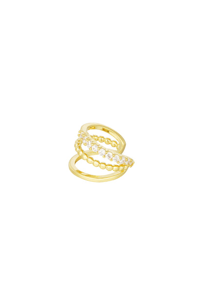 Damen Ear Cuff Zirkonium | Kupfer | Goldfarbe