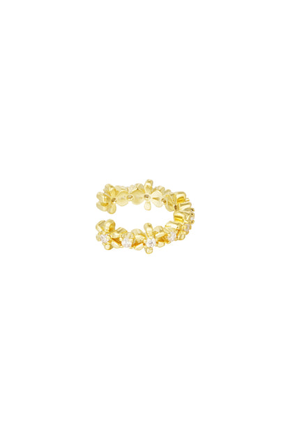 Damen Ohrstecker Floral Shine | Kupfer | Goldfarbe