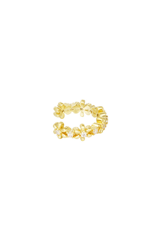 Damen Ohrstecker Floral Shine | Kupfer | Goldfarbe