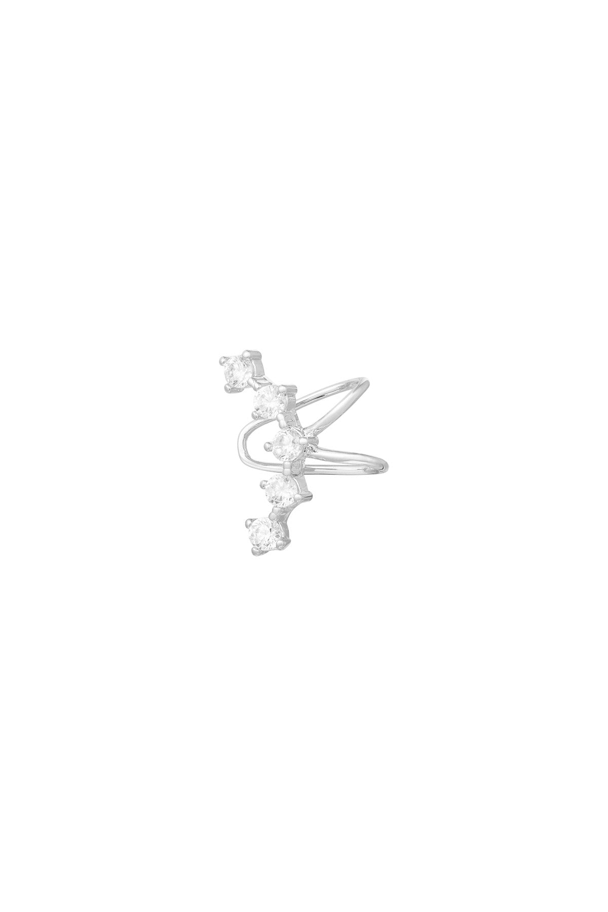 damen ohrstecker organisch zirkon | kupfer | gold & silber