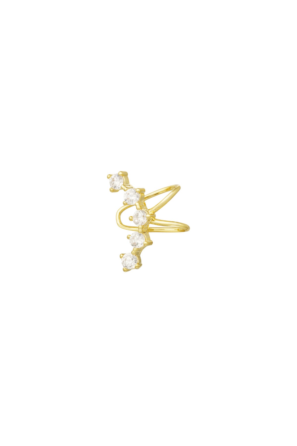 damen ohrstecker organisch zirkon | kupfer | gold & silber