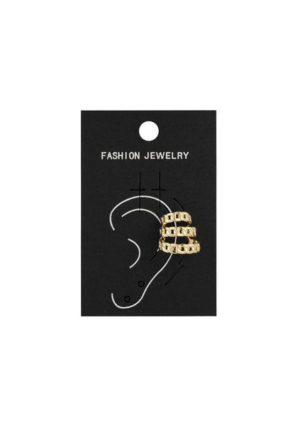 Damen Ear Cuff Kette Mehrlagig | Kupfer | Goldfarbe & Silberfarbe