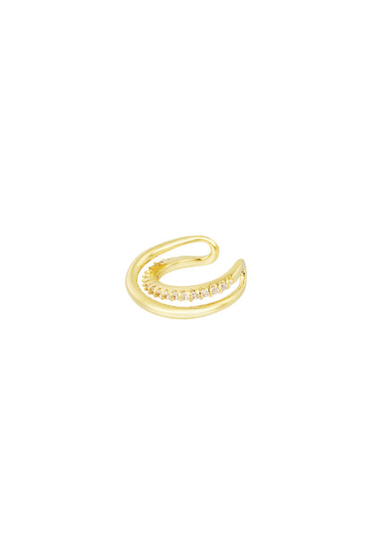 Damen Ear Cuff Layered Glam Zirkon | Kupfer | Goldfarbe