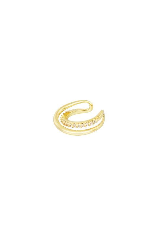 Damen Ear Cuff Layered Glam Zirkon | Kupfer | Goldfarbe