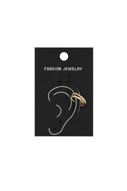 Damen Ear Cuff Layered Glam Zirkon | Kupfer | Goldfarbe