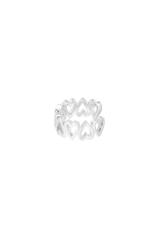 Damen Ear Cuff Herz | Kupfer | Silberfarbe & Goldfarbe