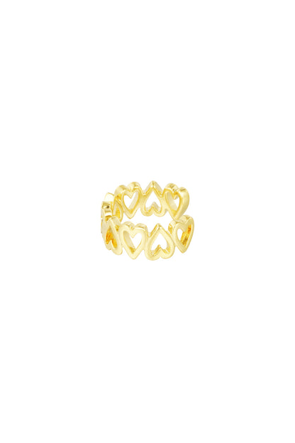 Damen Ear Cuff Herz | Kupfer | Silberfarbe & Goldfarbe