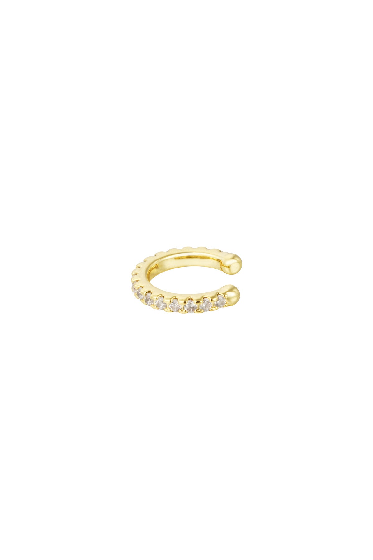 Damen Ohrklemme Zirkonium Schimmer | Kupfer | Silberfarbe & Goldfarbe