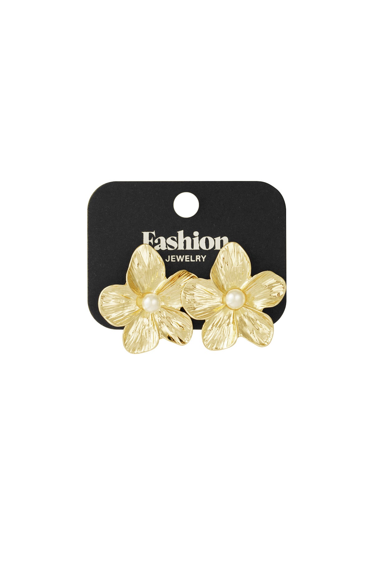 Damen Ohrringe Hawaii Perlen Blüte | Legierung | Goldfarbe