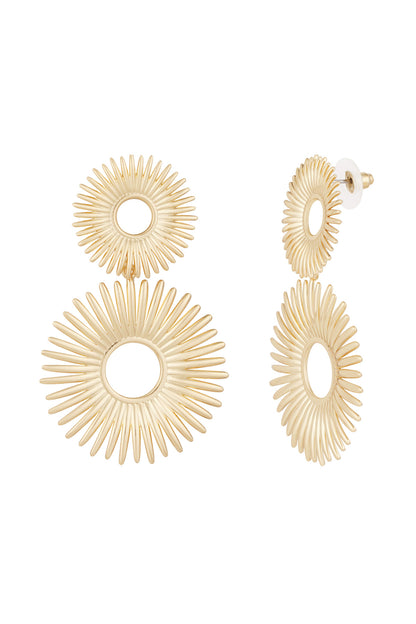 Damen Ohrringe Blume Glow Day | Edelstahl | Goldfarbe