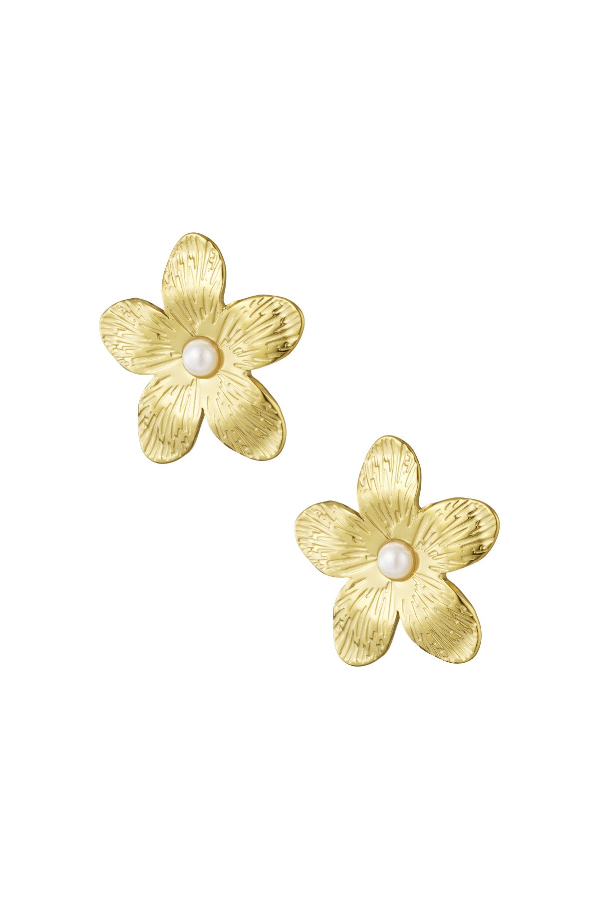 damen ohrringe bluetenexplosion | edelstahl | goldfarbe
