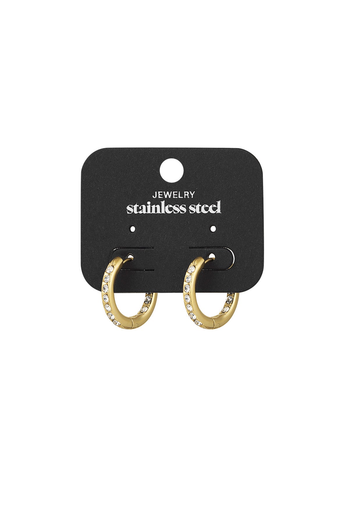 damen ohrringe strass elegant | edelstahl | gold & rosa