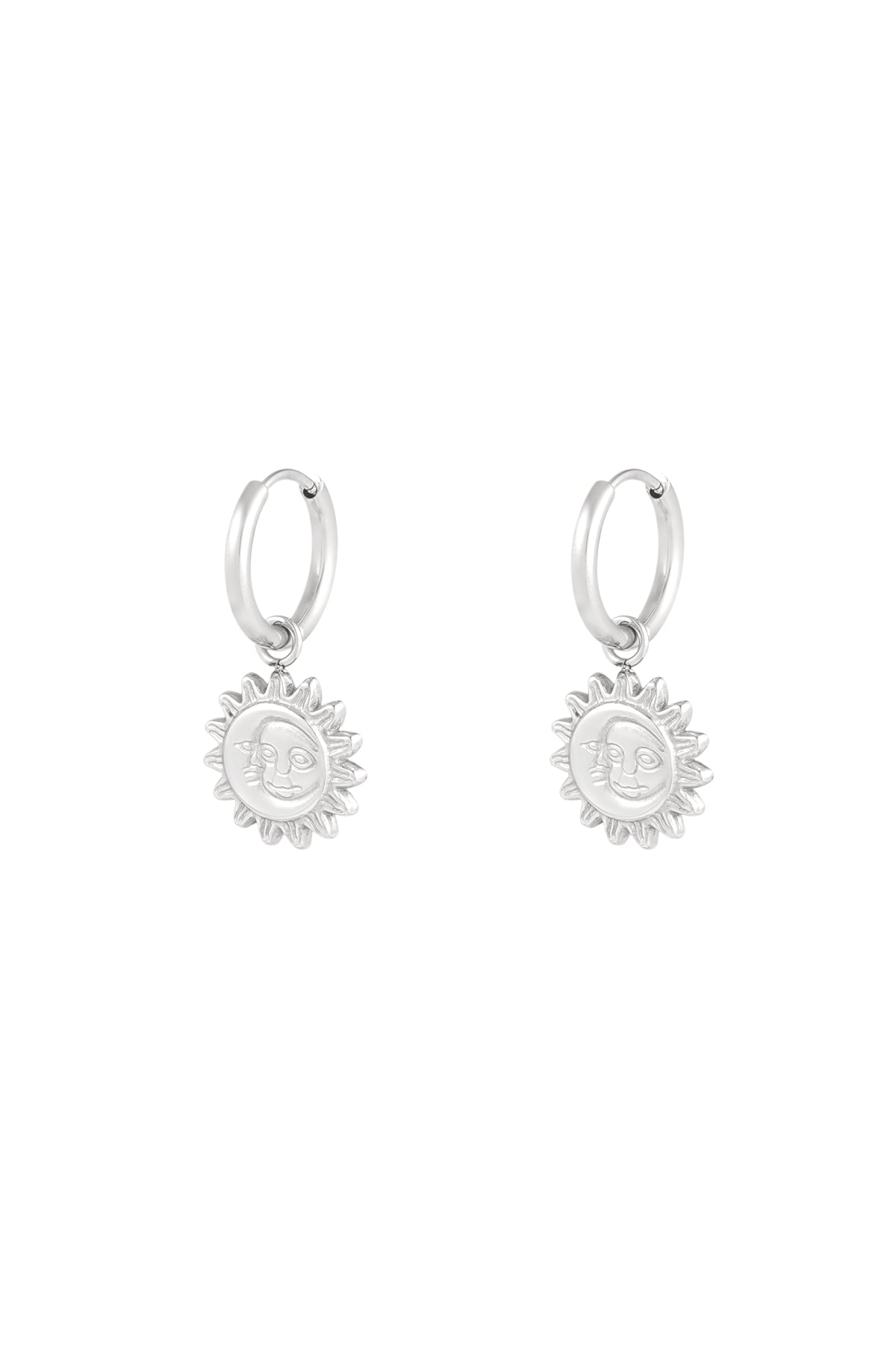 damen ohrringe sonne mond solar | edelstahl | goldfarbe & silberfarbe