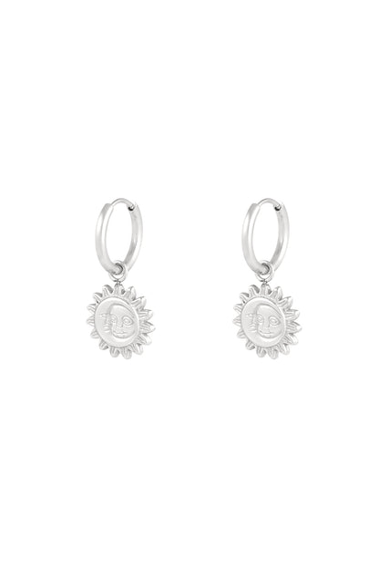 Damen Ohrringe Sonne Mond Solar | Edelstahl | Goldfarbe & Silberfarbe