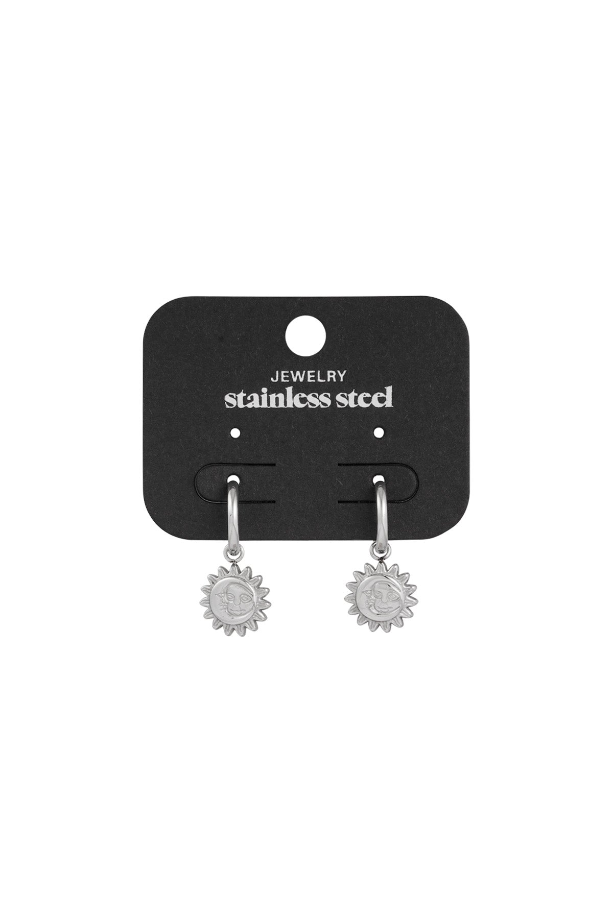 damen ohrringe sonne mond solar | edelstahl | goldfarbe & silberfarbe