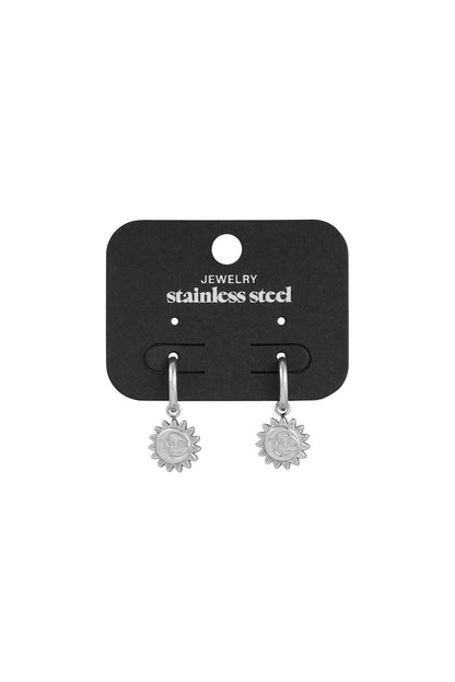 Damen Ohrringe Sonne Mond Solar | Edelstahl | Goldfarbe & Silberfarbe