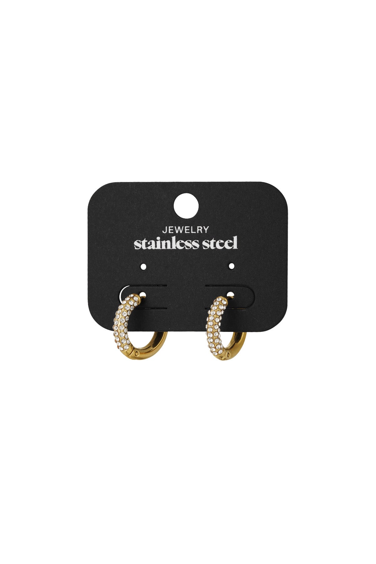 damen ohrringe ringe farbstein | edelstahl | goldfarbe