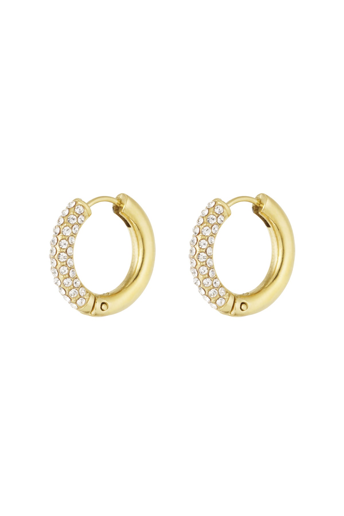 damen ohrringe ringe farbstein | edelstahl | goldfarbe