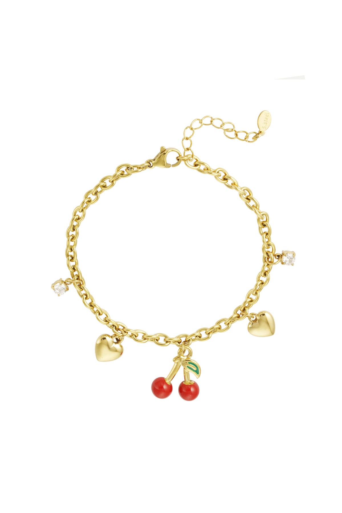 cherish charm-armband – goldfarbe - goldfarbefarbe