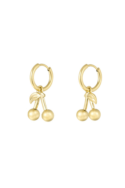 Damen Ohrringe Kirschmotiv | Edelstahl | Gold & Silber