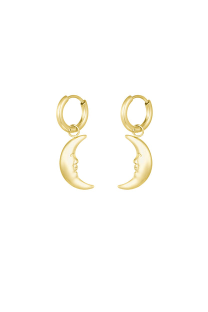 Damen Ohrringe Mondlicht | Edelstahl | Goldfarbe & Silberfarbe