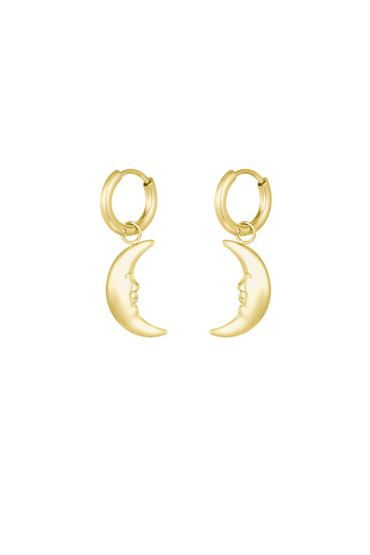 Damen Ohrringe Mondlicht | Edelstahl | Goldfarbe & Silberfarbe