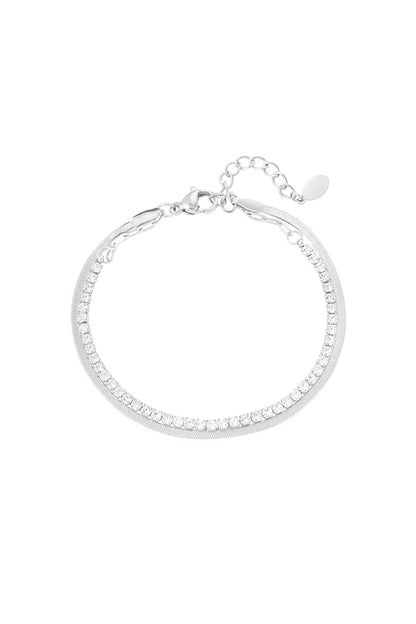 Doppeltes Armband mit Diamanten 
