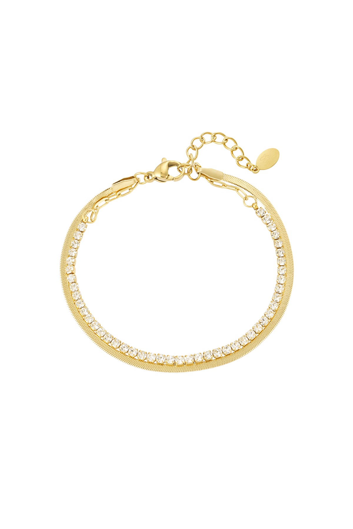doppeltes armband mit diamanten 