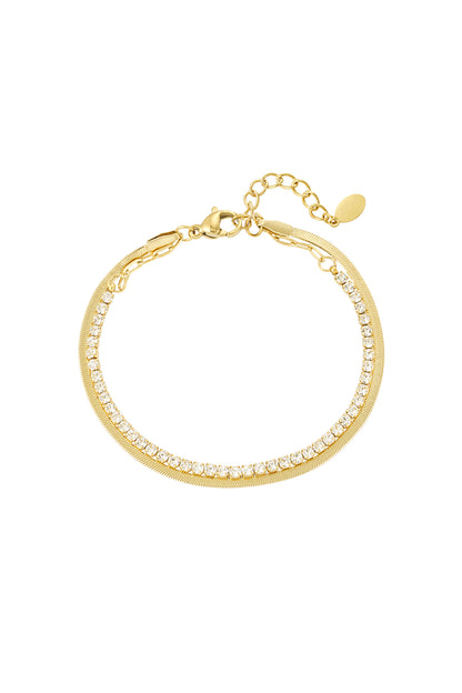 Doppeltes Armband mit Diamanten 