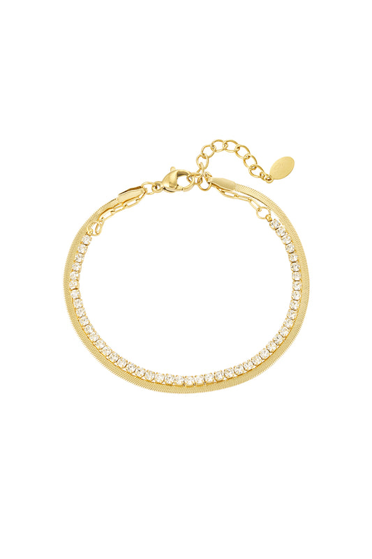 Doppeltes Armband mit Diamanten 