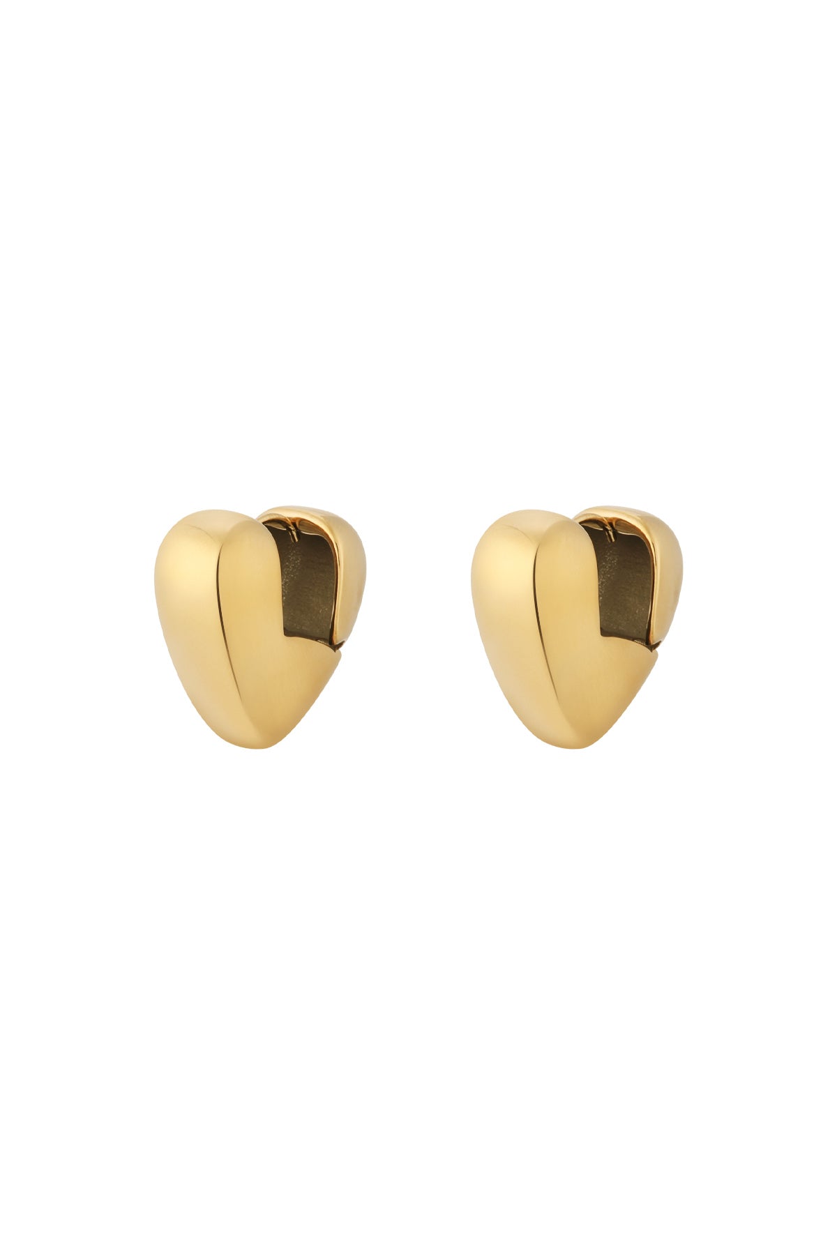 damen herzohrringe 14k vergoldet | edelstahl | gold & silber