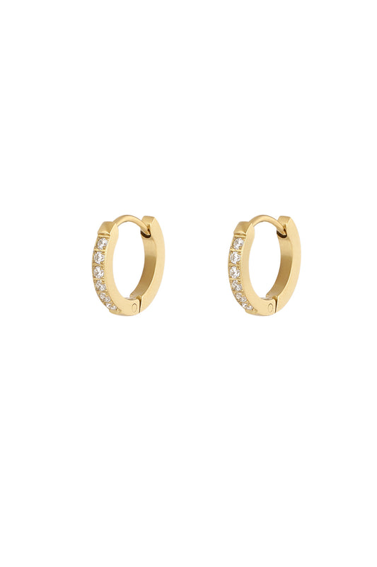 Damen Ohrringe Diamant-Optik | Edelstahl | Silberfarbe