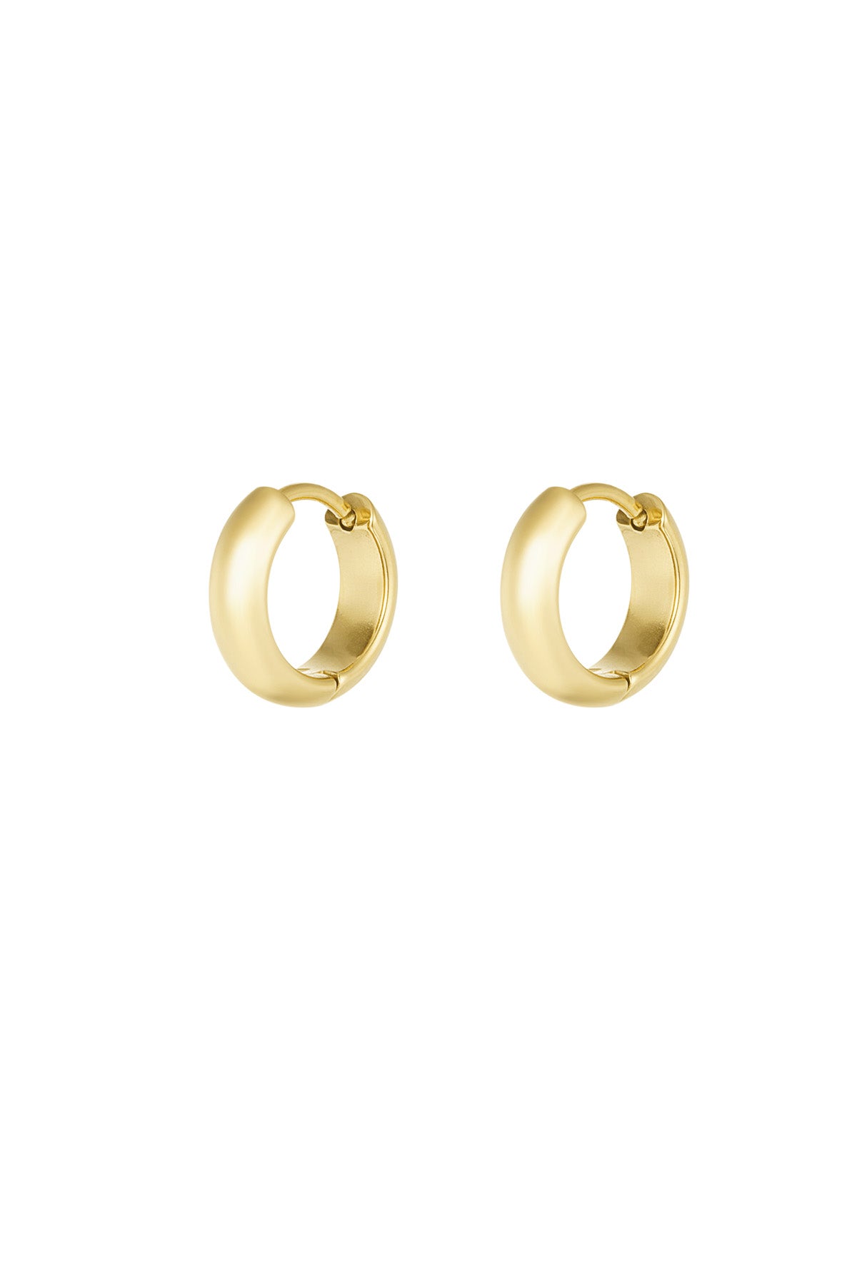Damen Ohrringe Feine Linien | Edelstahl | Goldfarbe