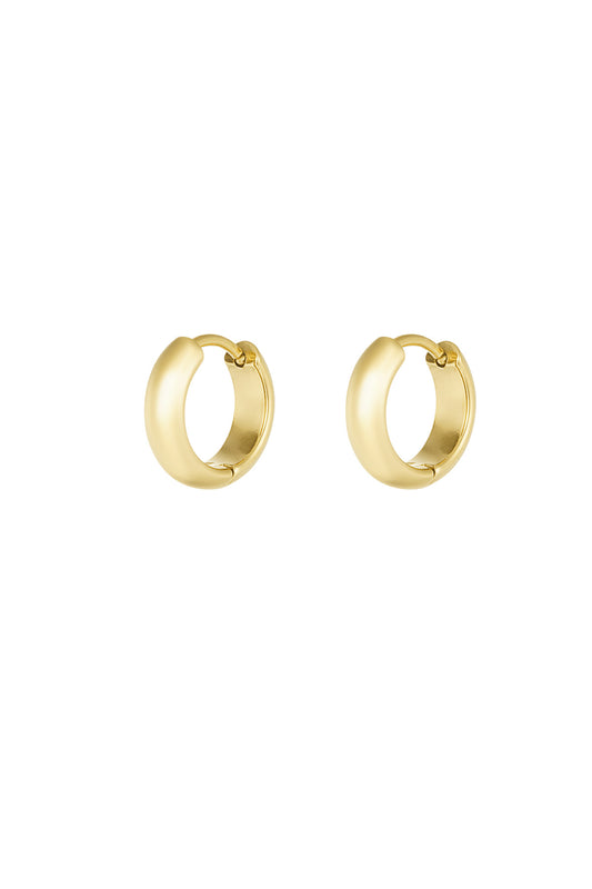 Damen Ohrringe Feine Linien | Edelstahl | Goldfarbe