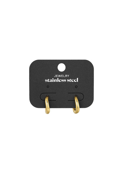 Damen Ohrringe Sanfte Kurve | Edelstahl | Goldfarbe